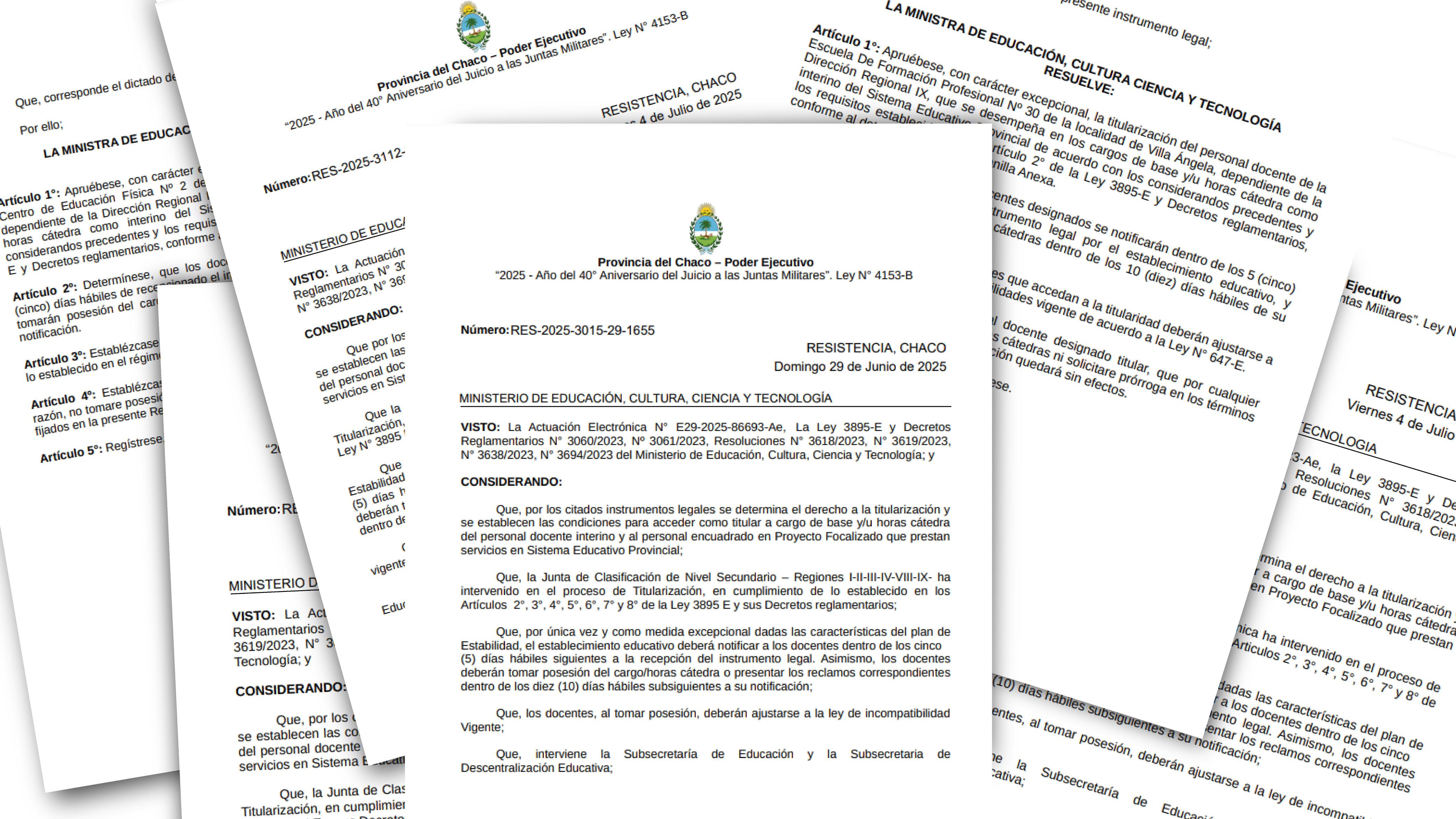 ESTABILIDAD LABORAL : COMENZARON A TITULARIZAR DOCENTES DE MODALIDADES DE NIVEL SECUNDARIO.-