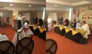 (video) El empresario Mohammad al-Qahtani murió mientras daba un discurso en El Cairo