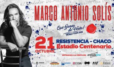 (video) Marco Antonio Solís estara en Chaco su tour "Qué ganas de verte"en el Club Sarmiento el 21 de octubre,aqui precios de las entradas y como comprarlas
