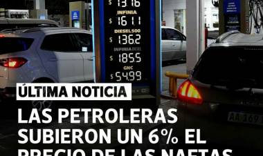 Pueblo pacifico : Se banca otra suba,lo anunciado YPF, Shell y Axion incrementaron un 6% las naftas