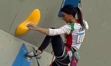 (video) La atleta irani Elnaz Rekabi está desaparecida,luego de escalar sin hiyab y desafiando al régimen.