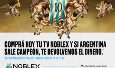 ¿Cuántos televisores deberá pagar Noblex por el triunfo de Argentina?