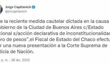COPARTICIPACIÓN : Desde el gobierno del Chaco reiteraron la intencion de que la provincia se constituya como "Amicus Curiae" en la causa.