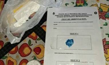 RESISTENCIA : En un allanamiento en Villa Itati,detuvieron a una pareja y secuestraron mas de medio kilo de cocaina