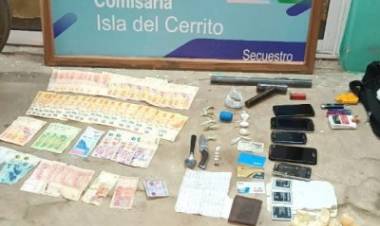 ISLA DEL CERRITO : Dos personas detenidas con marihuana y cocaina