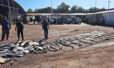 SAENZ PEÑA : Se destruyeron más de 100 caños de escapes antirreglamentarios