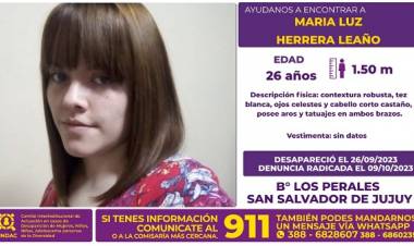 Comunicado del Ministerio Publico Fiscal sobre la desaparición de joven oriunda de Jujuy