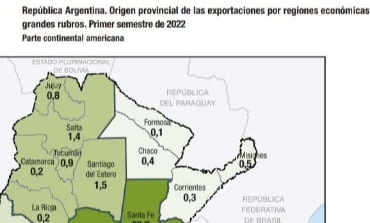 Chaco exporto en el primer semestre de este año, 177 millones de dólares lo que corresponde al 0,4 de aporte al pais